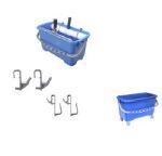 CUBO Cristalero rectangular rudas y ganchos 20L