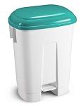 CONTENEDOR con tapa y pedal VERDE DERBY 60L TTS
