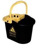CUBO con escurridor CAUTION AMARILLO 16L